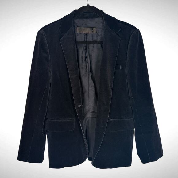 Jenni Kayne Size M Double Button Corduroy Blazer Jacket Dark Blue Classic Preppy - Picture 11 of 13